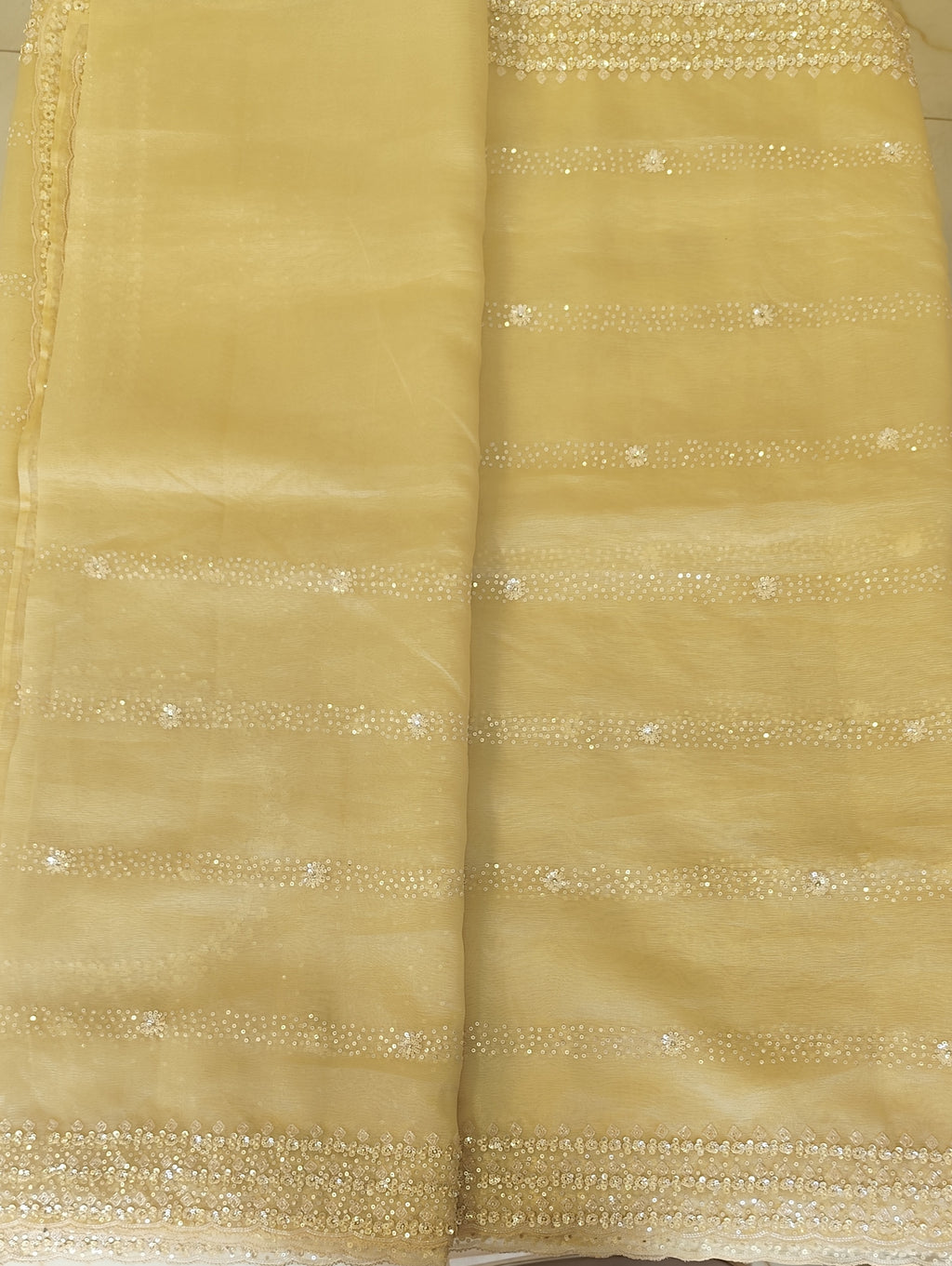 Crush organza saree