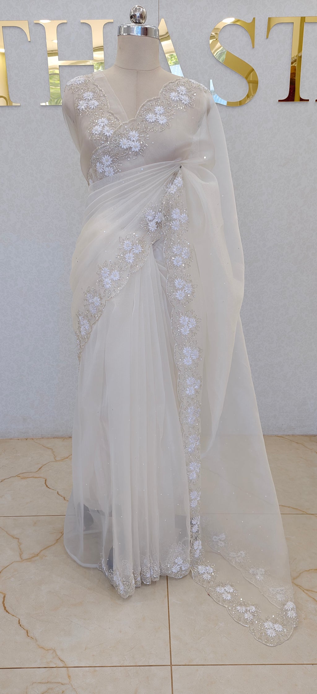 GLASS ORGANZA SAREE