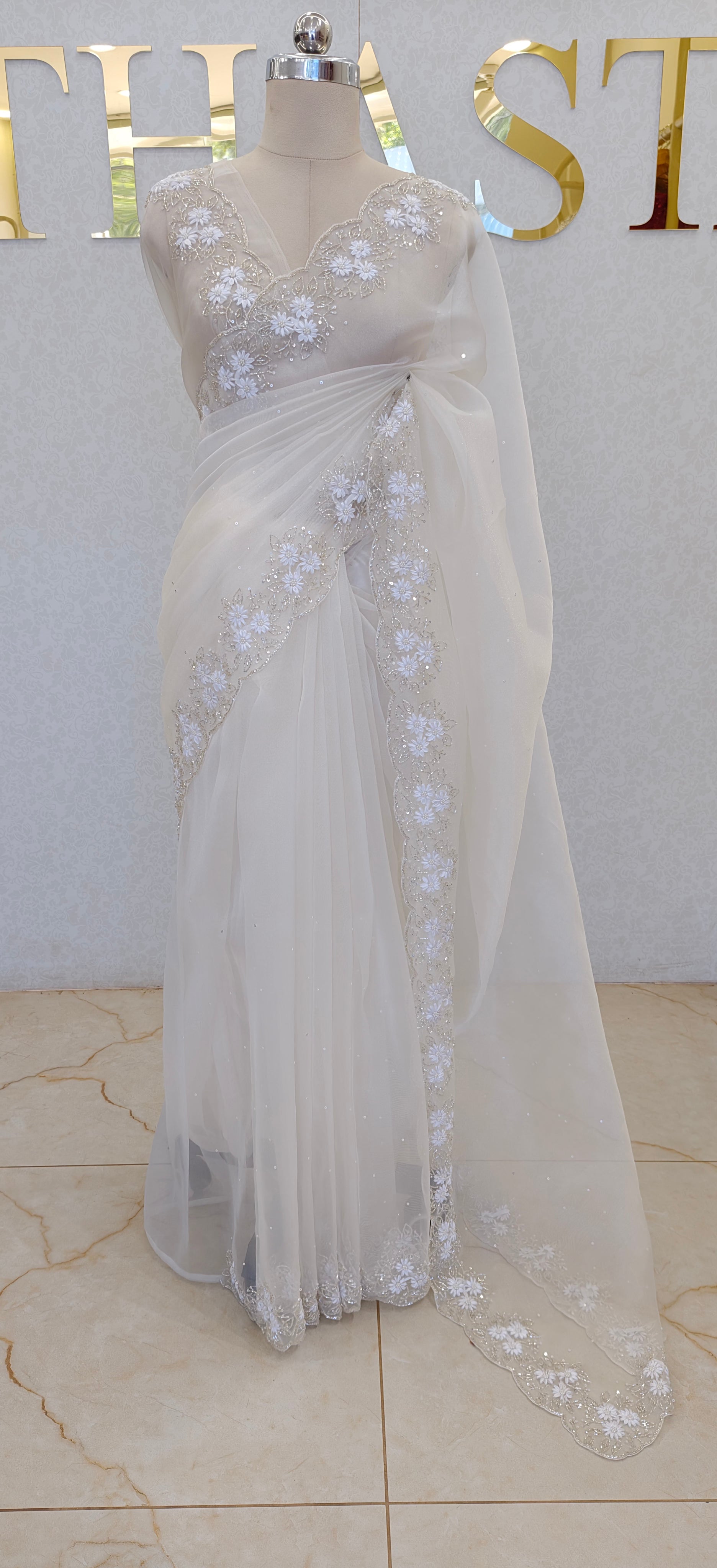 GLASS ORGANZA SAREE