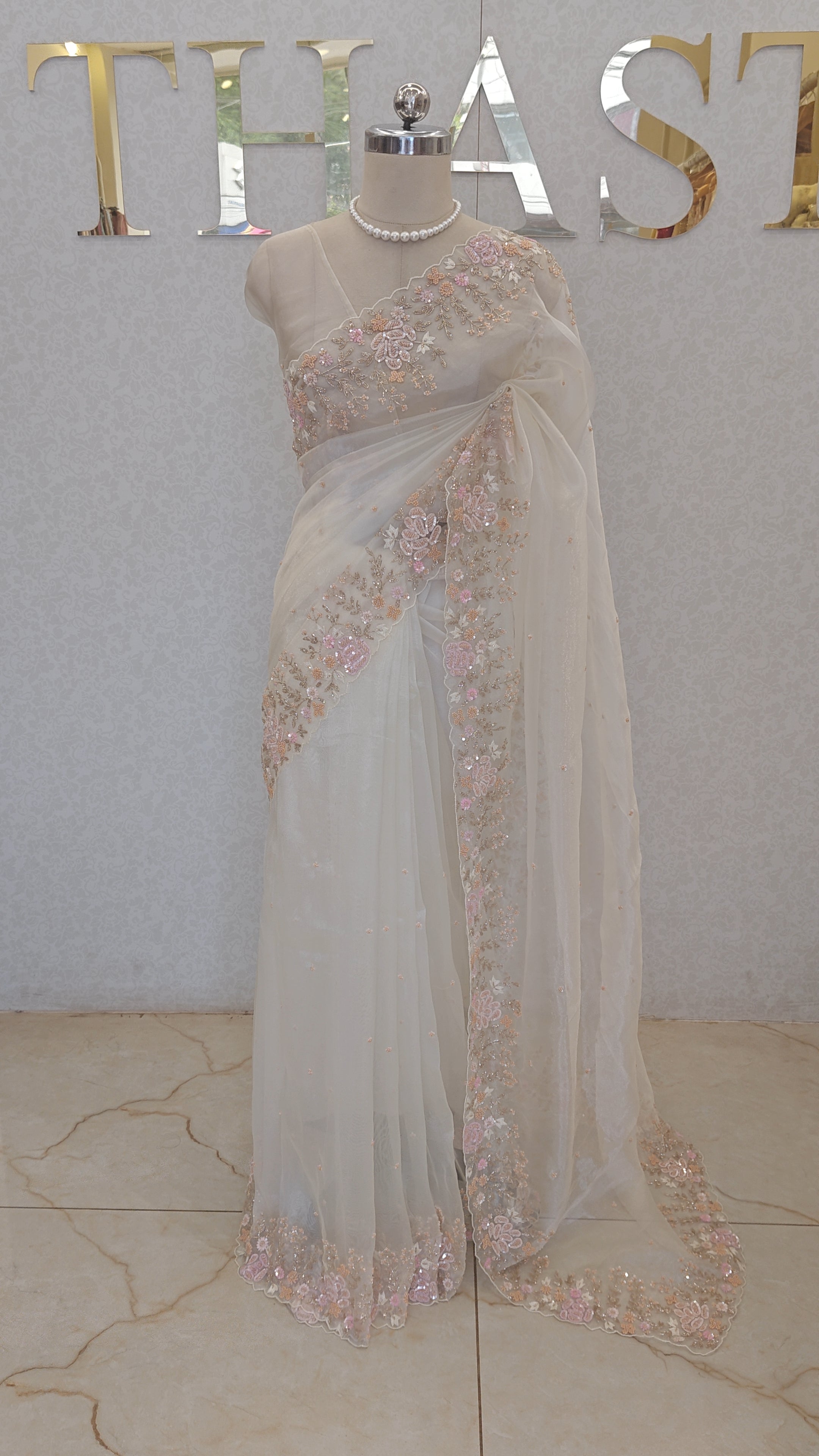 GLASS ORGANZA SAREE