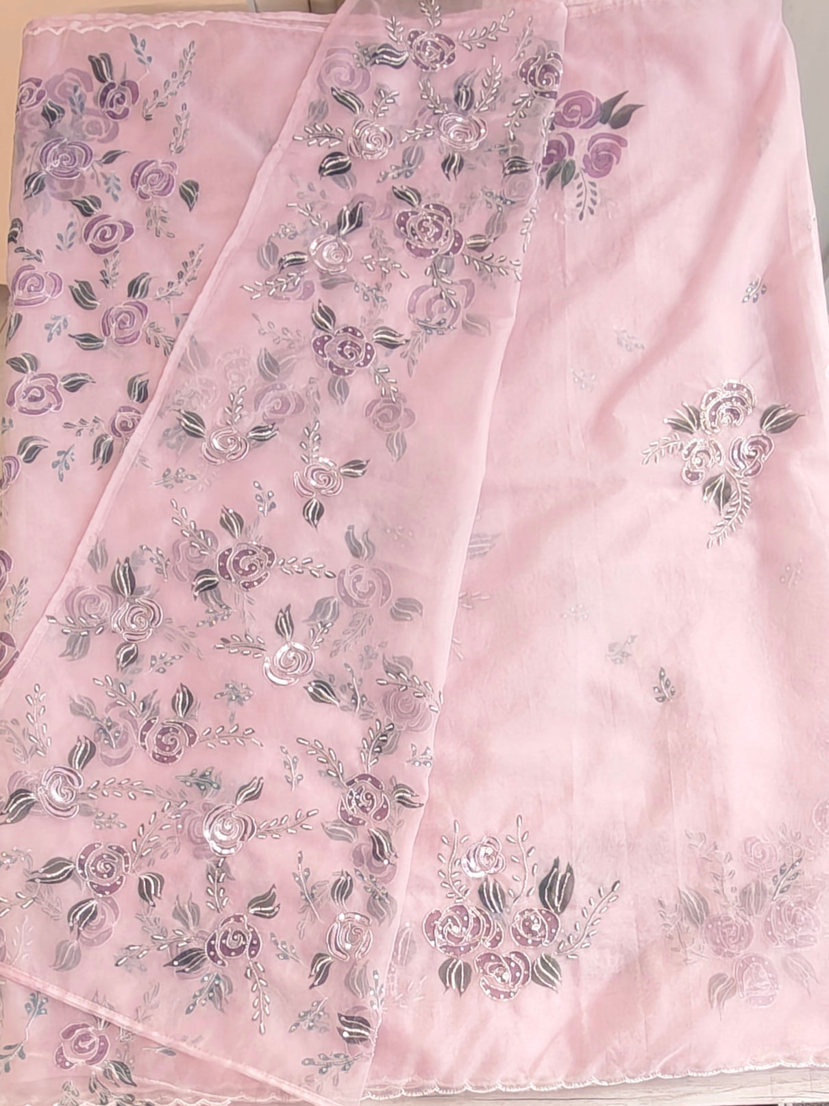 Pure organza saree