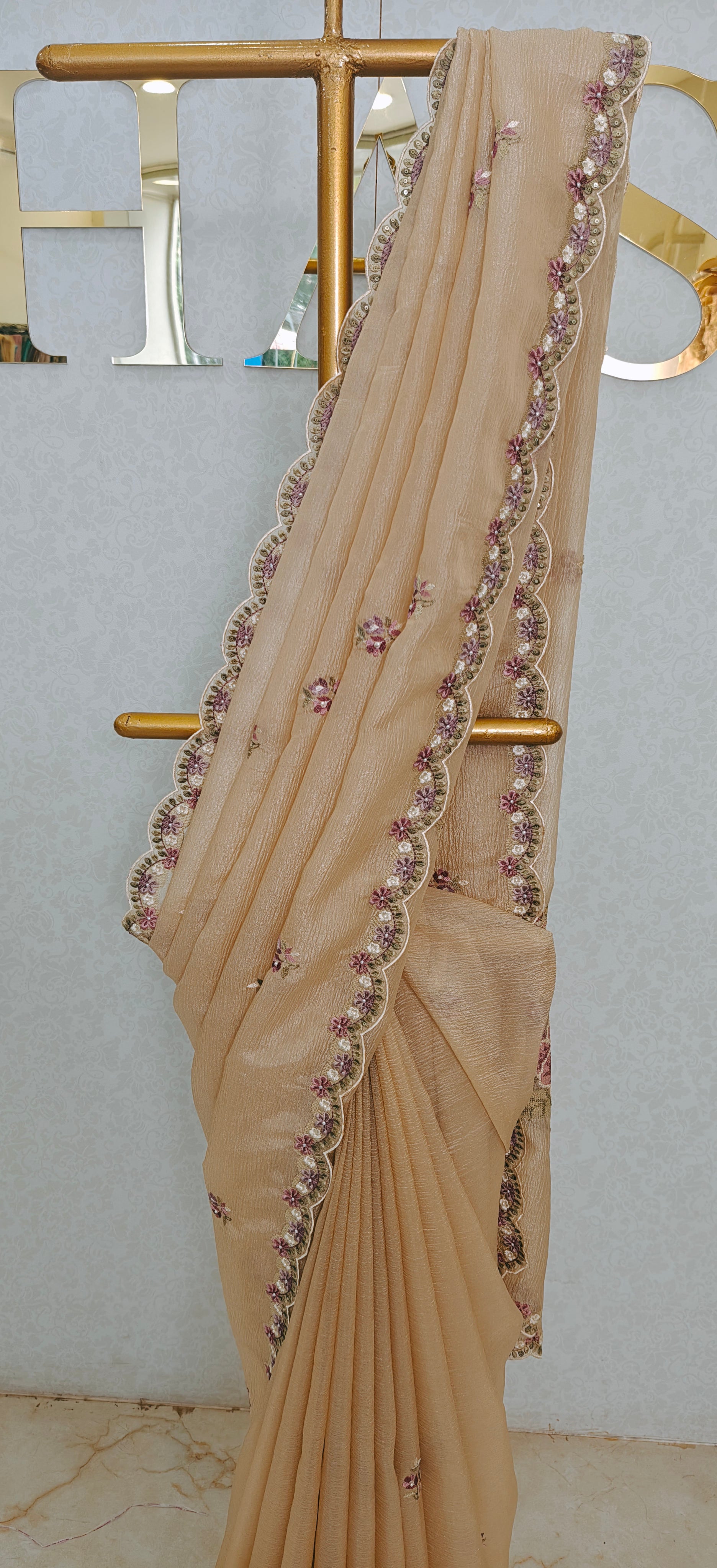 CRUSH ORGANZA SAREE