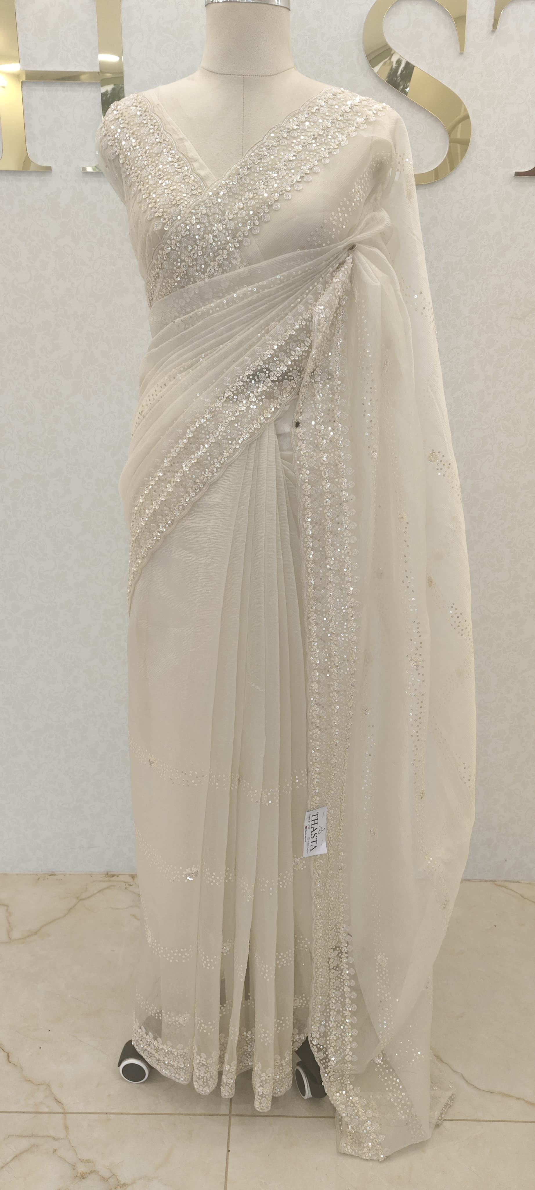 Crush organza saree
