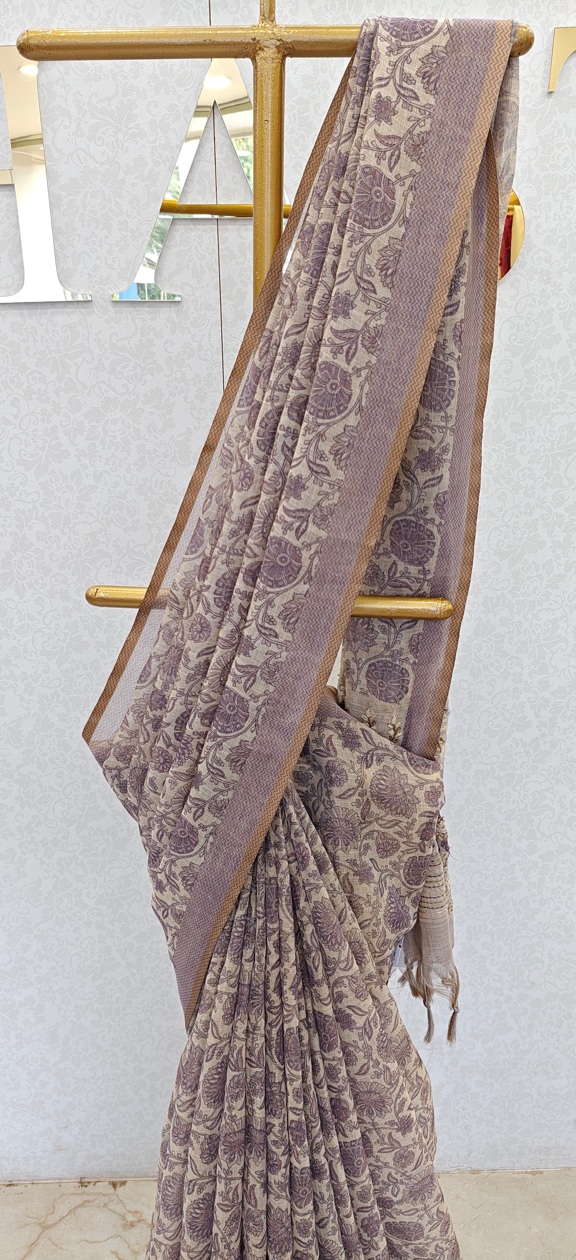 LINEN TISSUE SAREE