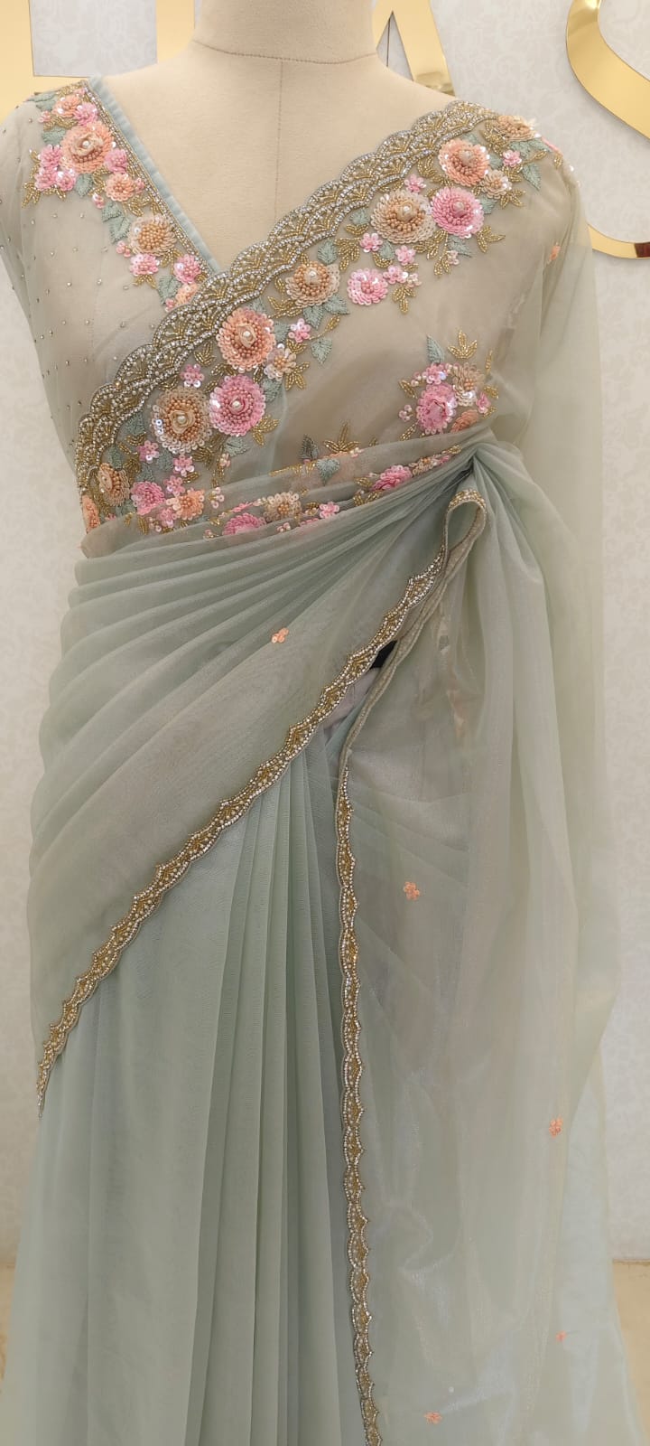 Tissue Net Saree
