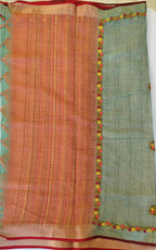 Linen tissue saree