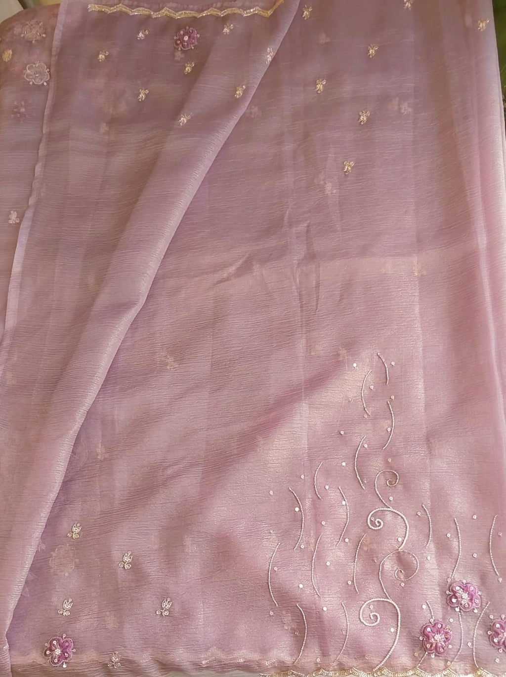 Crush Organza saree