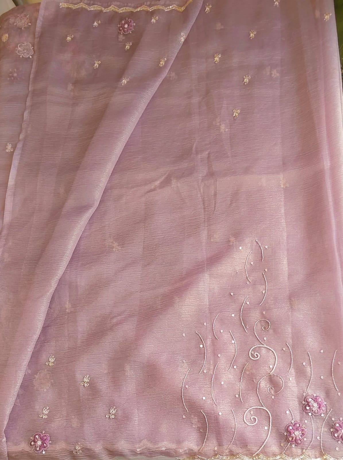Crush Organza saree