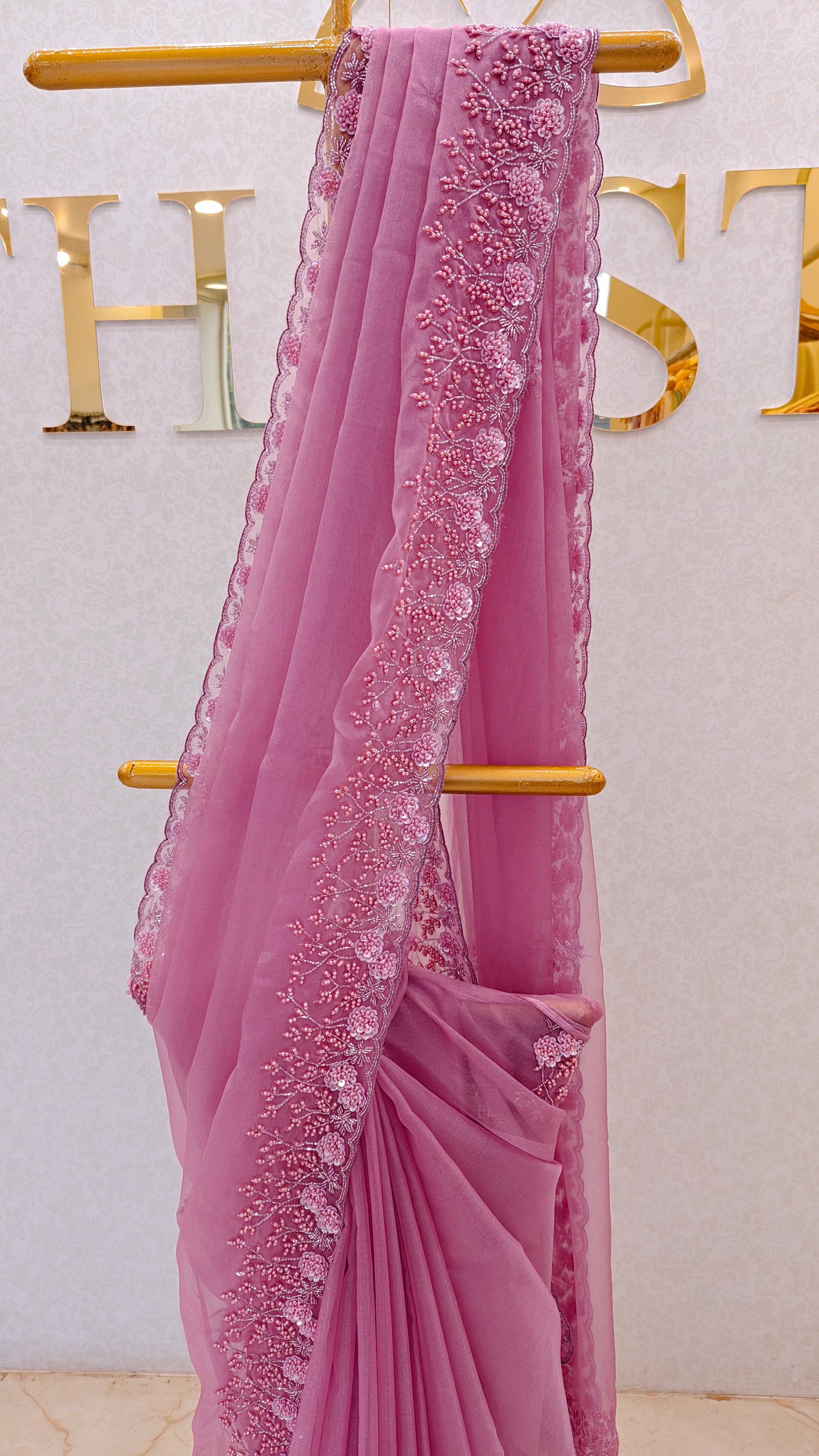 PURE ORGANZA SAREE