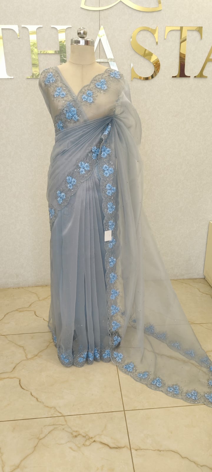 GLASS ORGANZA SAREE