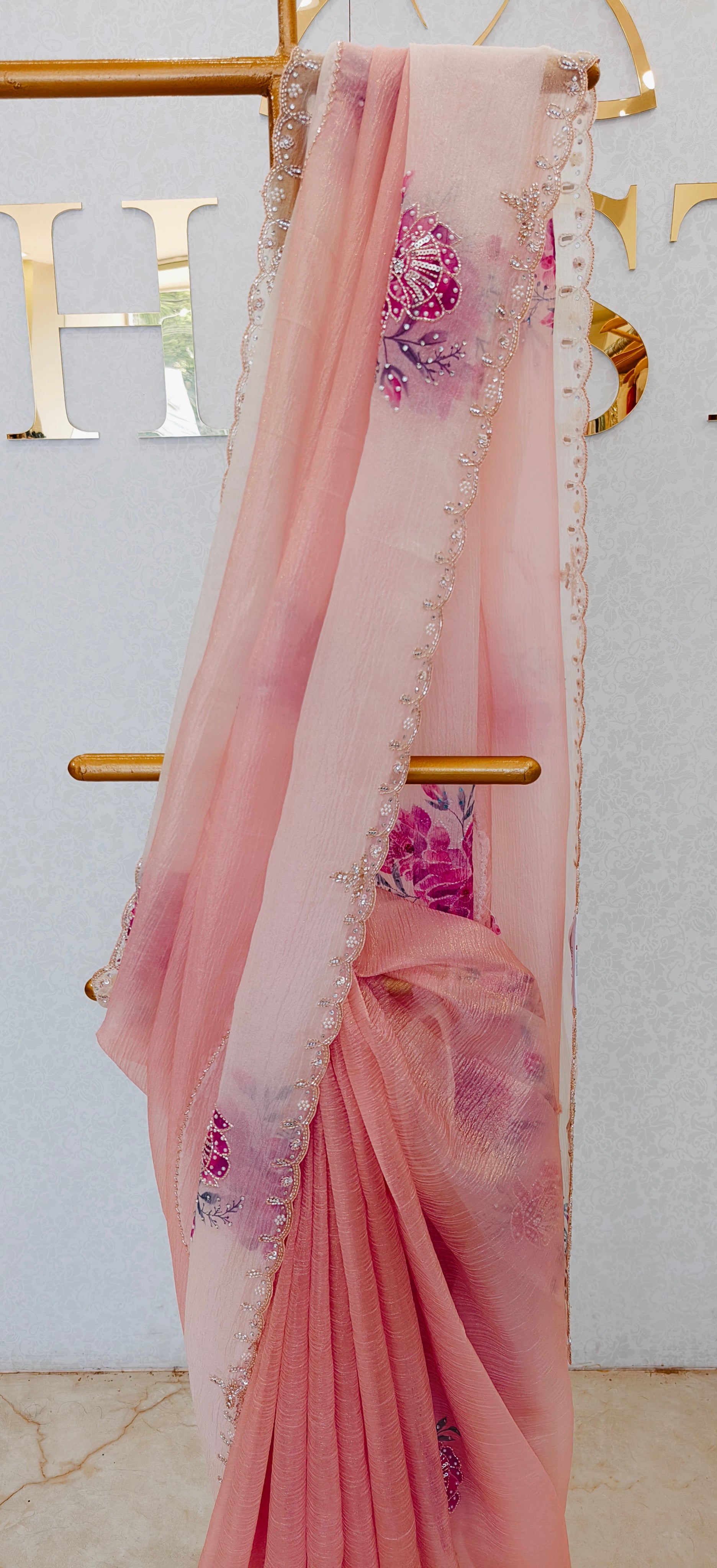 CRUSH ORGANZA SAREE