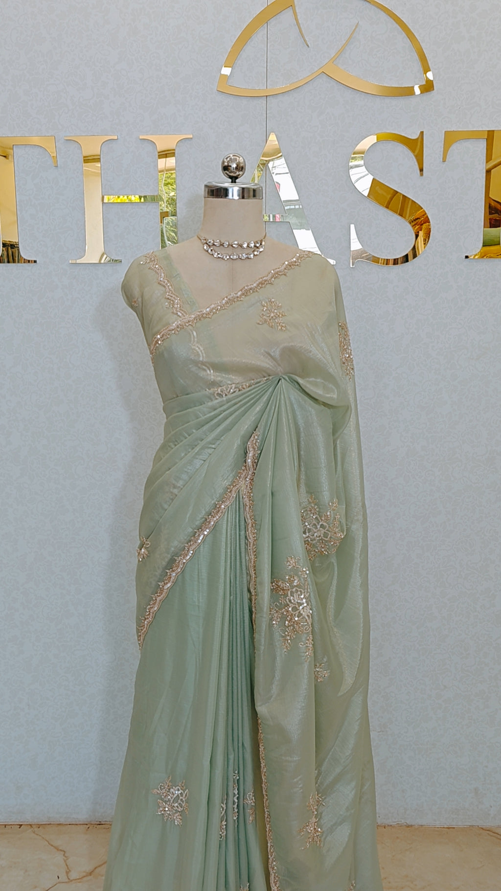 PURE CRUSH ORGANZA SAREE