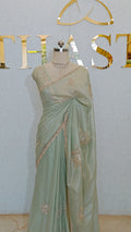 PURE CRUSH ORGANZA SAREE