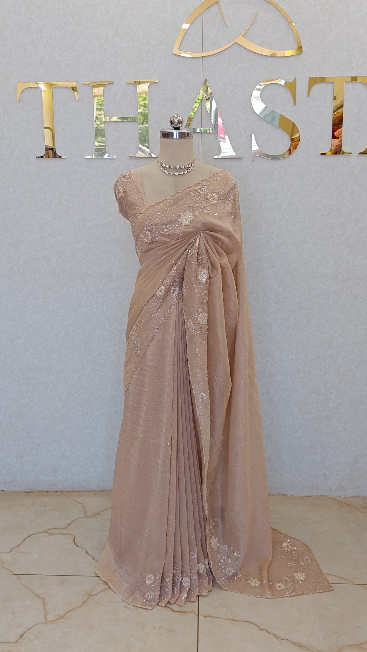FLOWY TISSUE ORGANZA SAREE