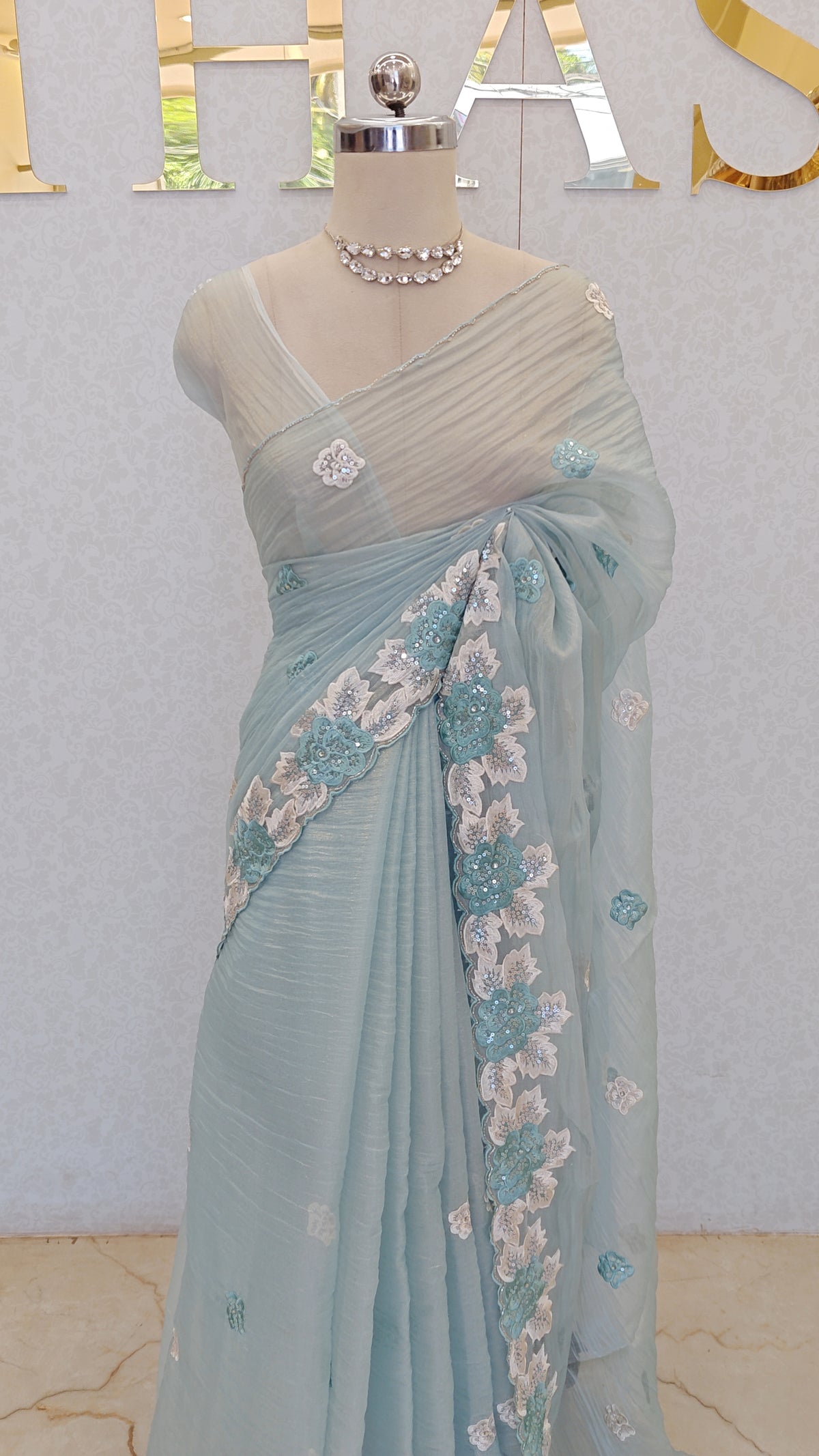 CRUSH ORGANZA SAREE