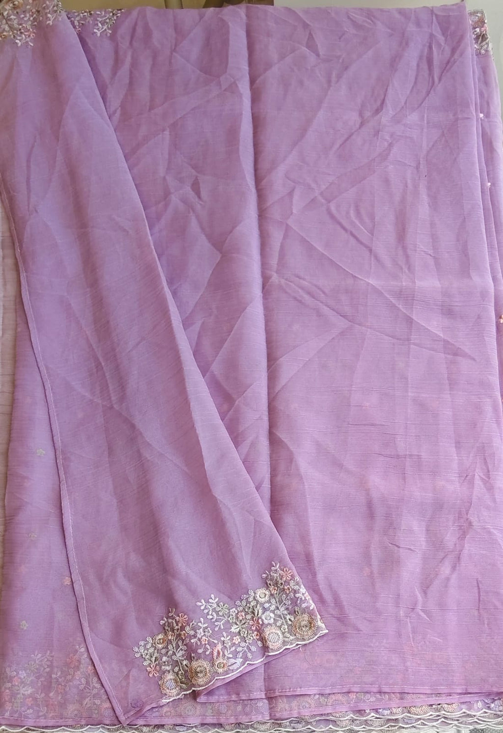 Crush organza saree