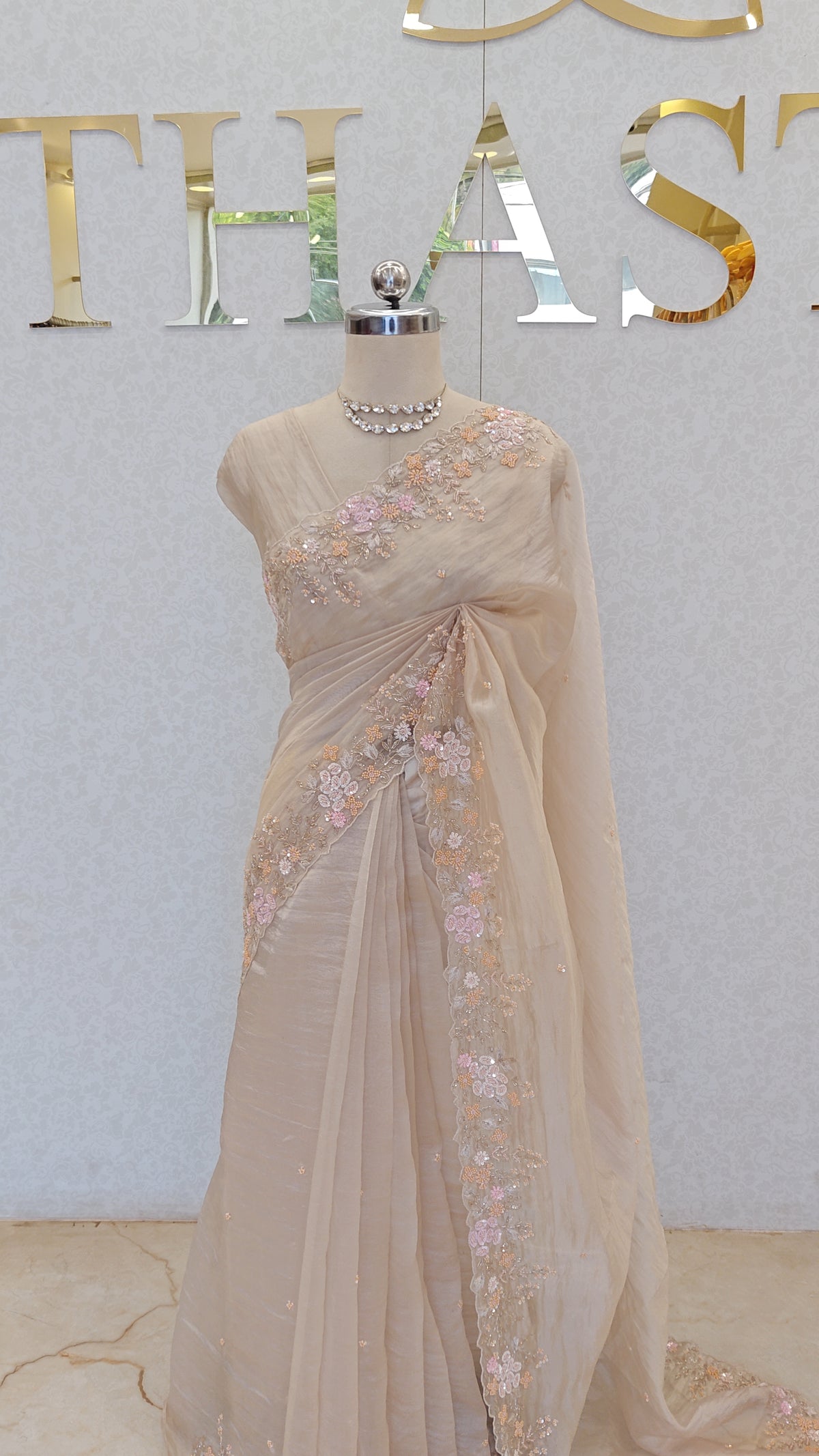 SOFT CRUSH ORGANZA SAREE