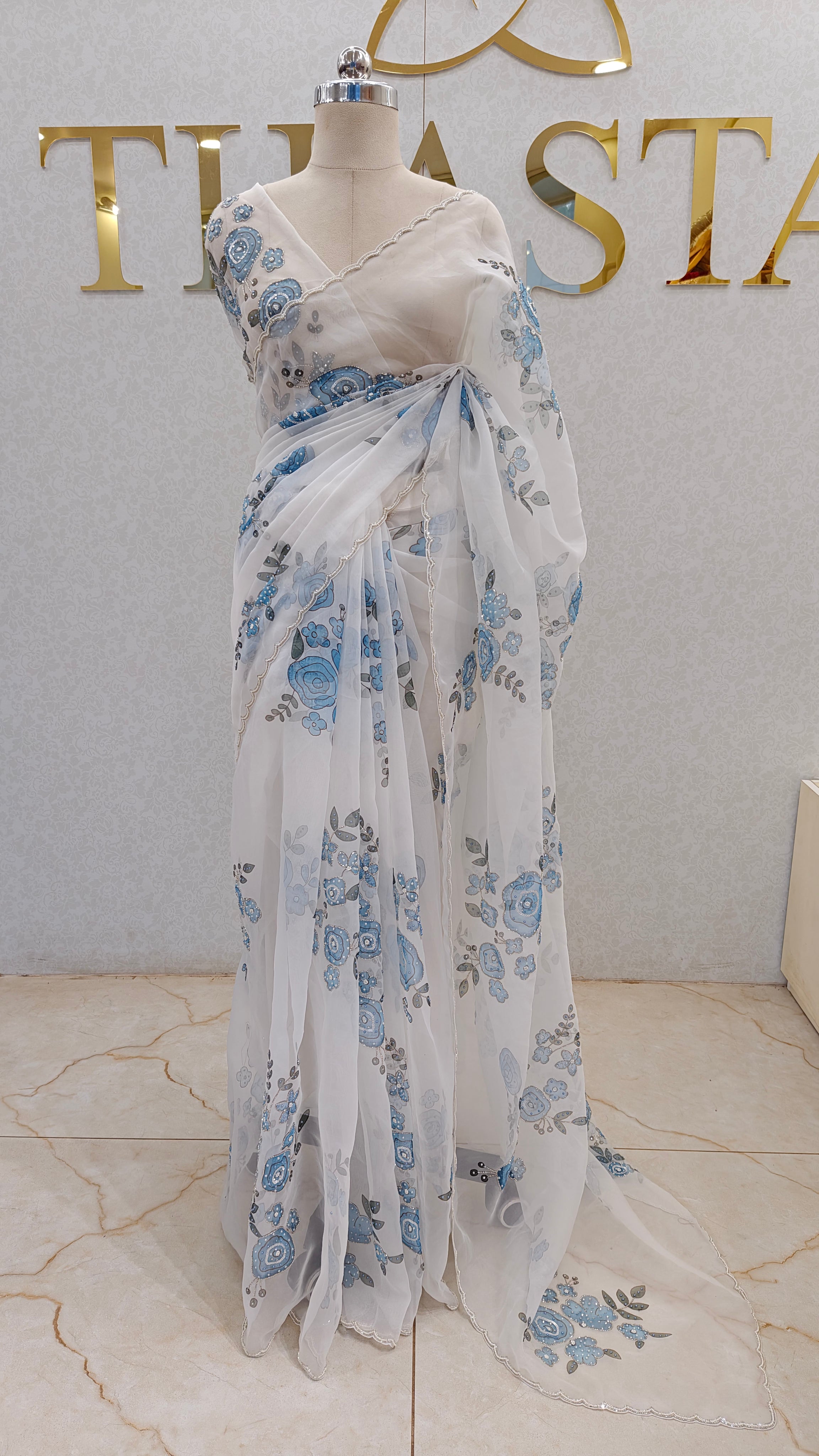 PURE ORGANZA SAREE