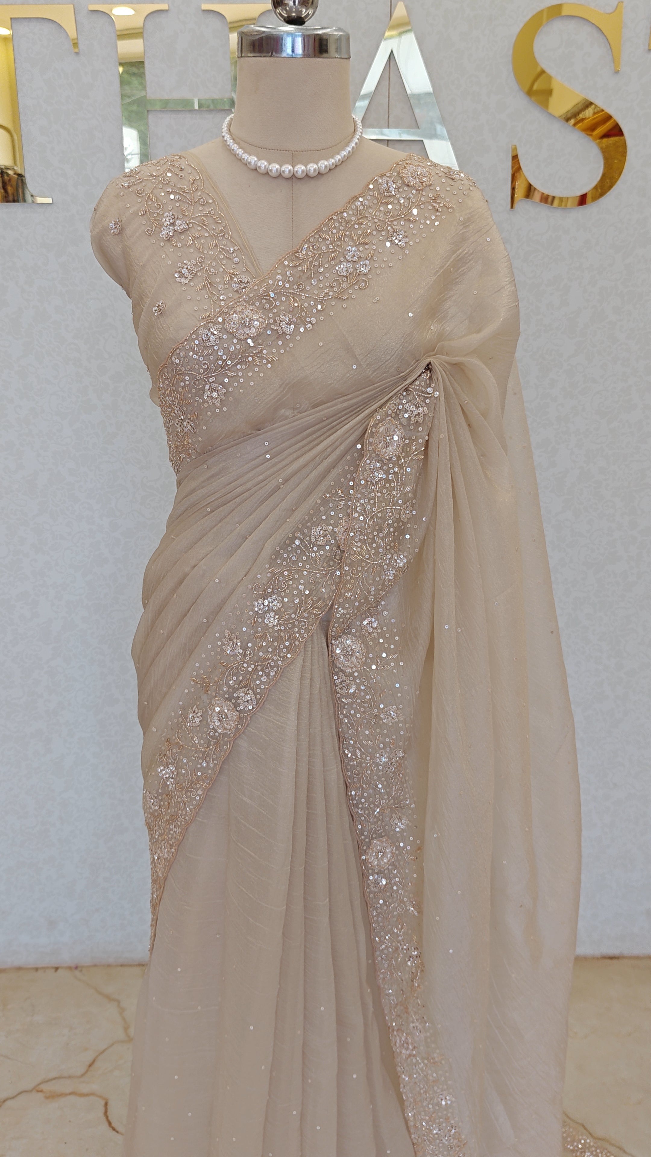 CRUSH ORGANZA SAREE