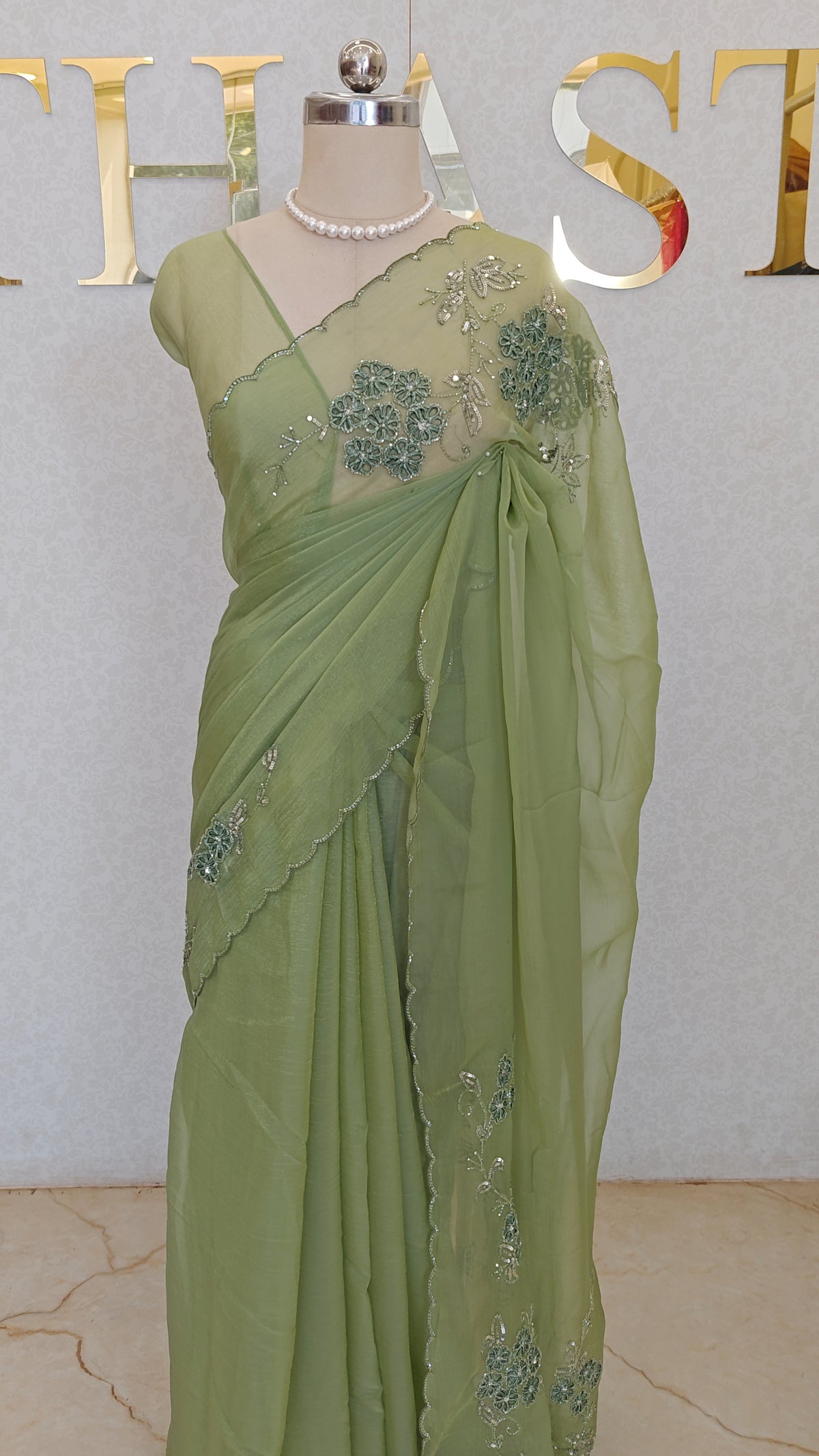 CRUSH ORGANZA SAREE