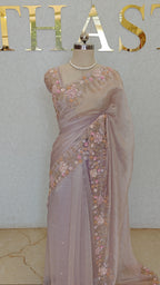 SOFT CRUSH ORGANZA SAREE