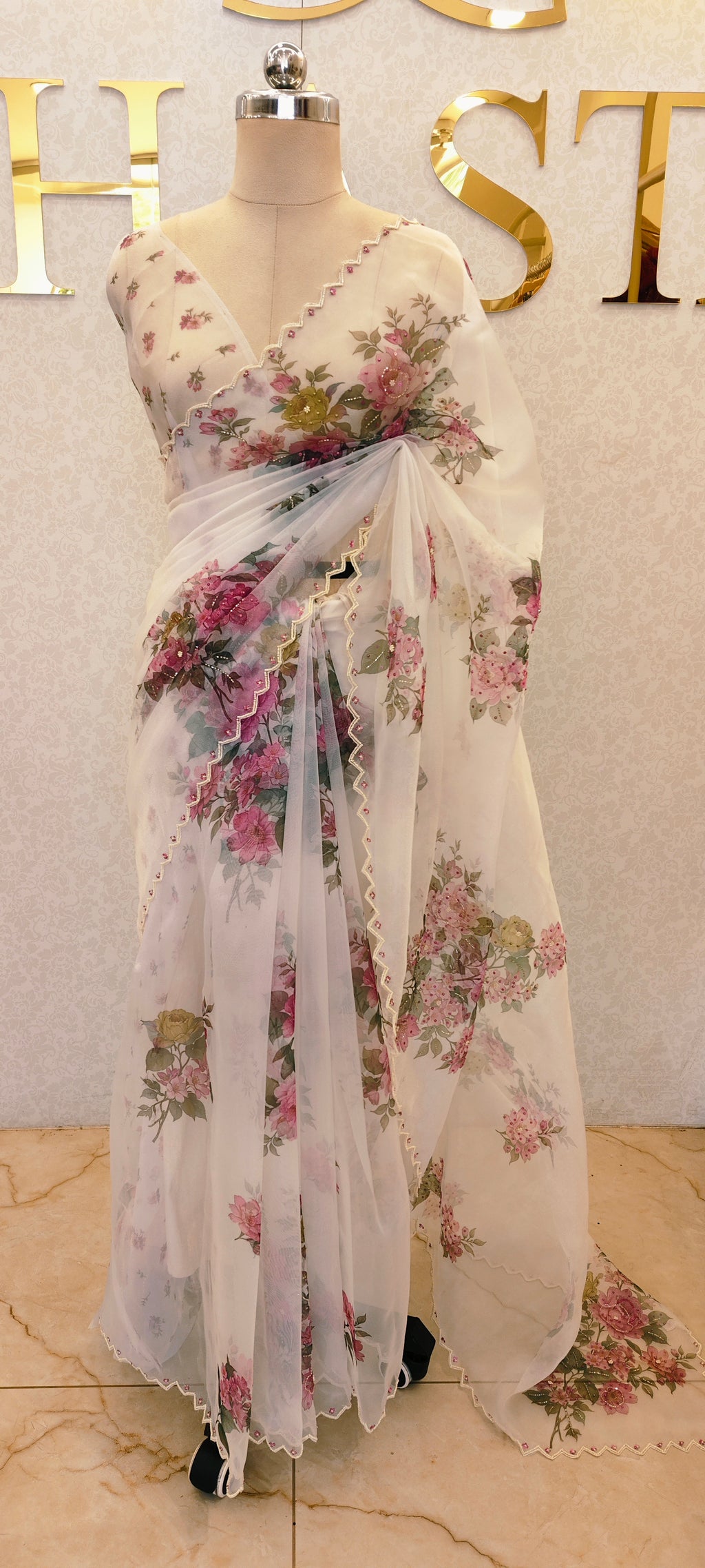 GLASS ORGANZA SAREE