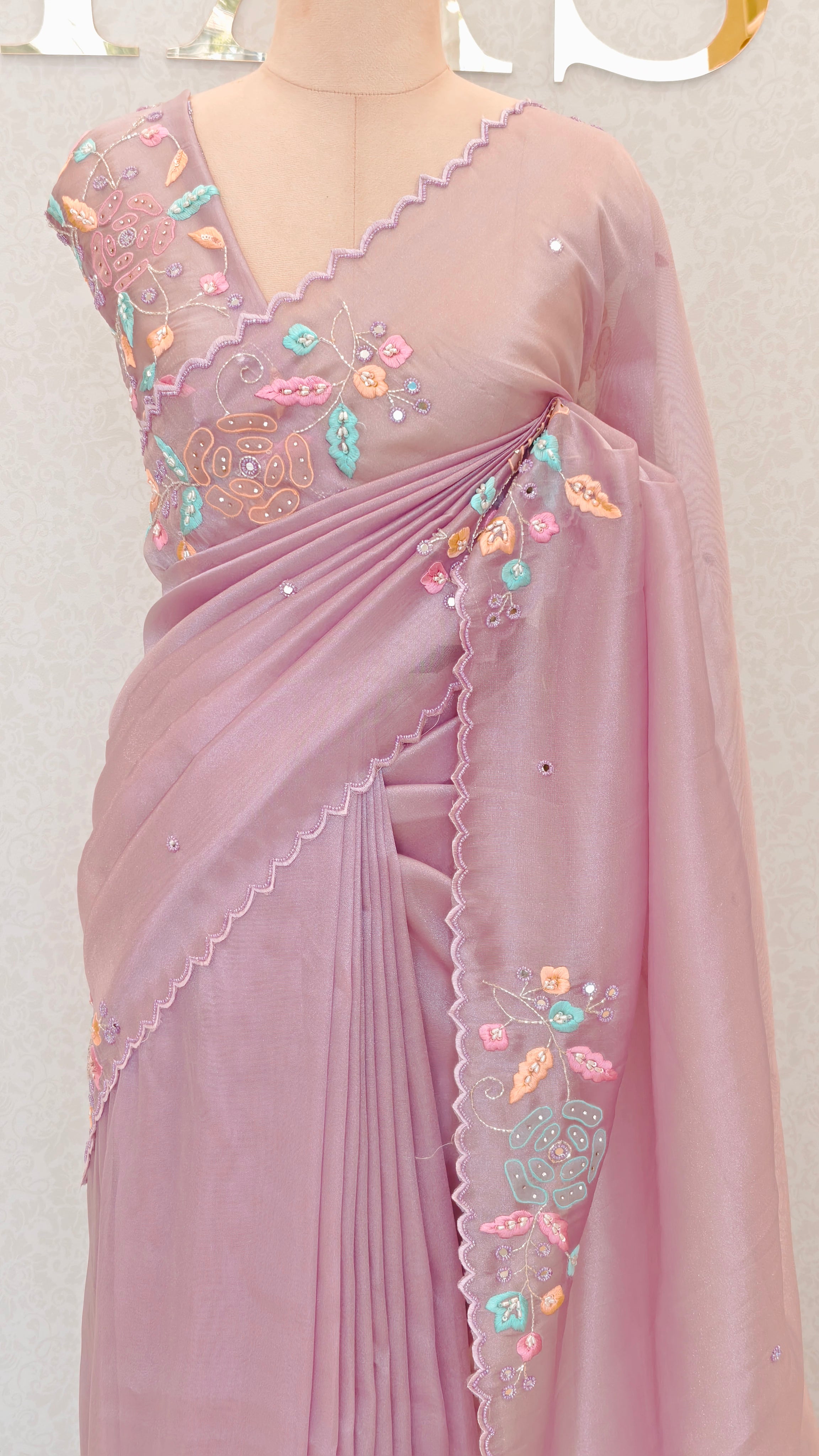 FLOWY ORGANZA TISSUE SAREE
