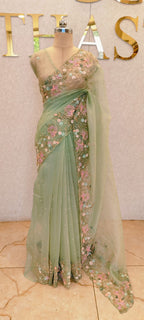CRUSH ORGANZA SAREE