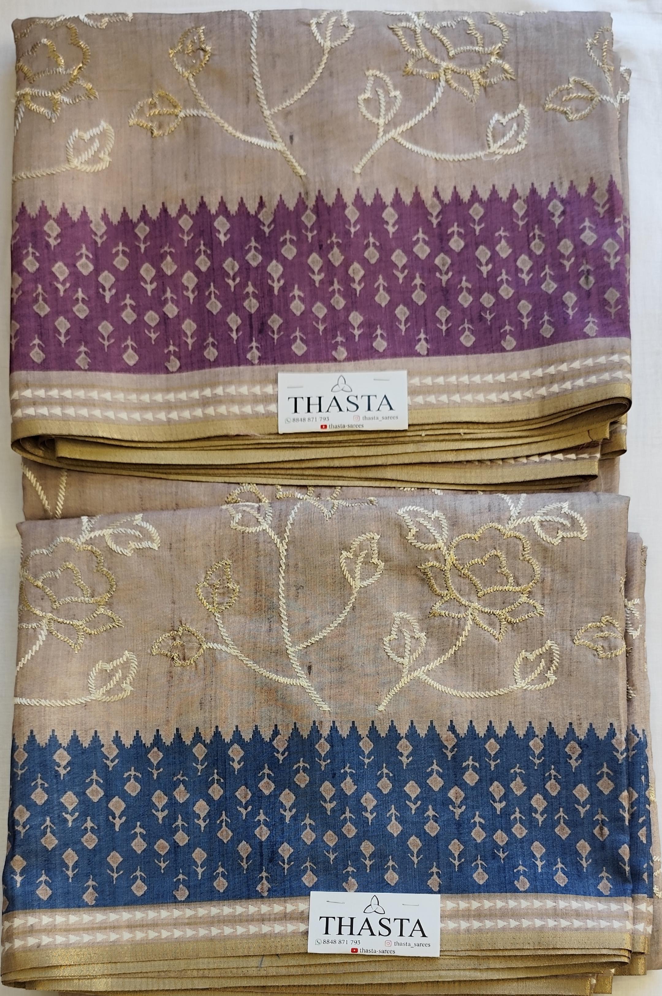 Semi tussar saree