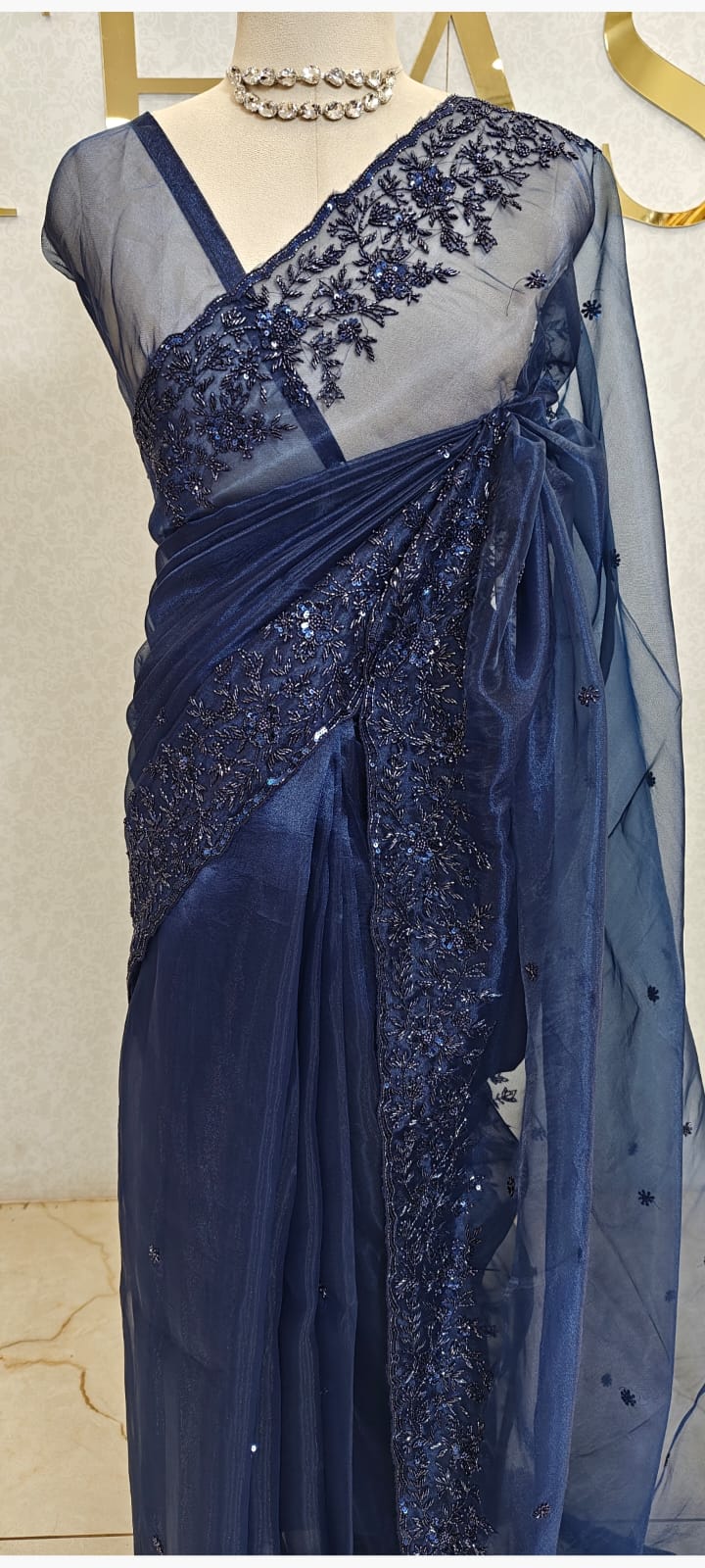 GLASS ORGANZA SAREE
