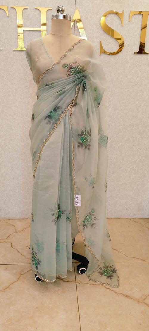 CRUSH ORGANZA SAREE