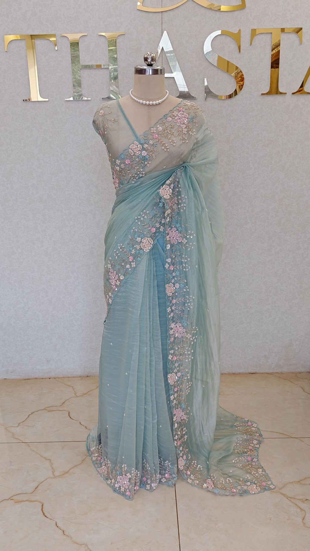 SOFT CRUSH ORGANZA SAREE