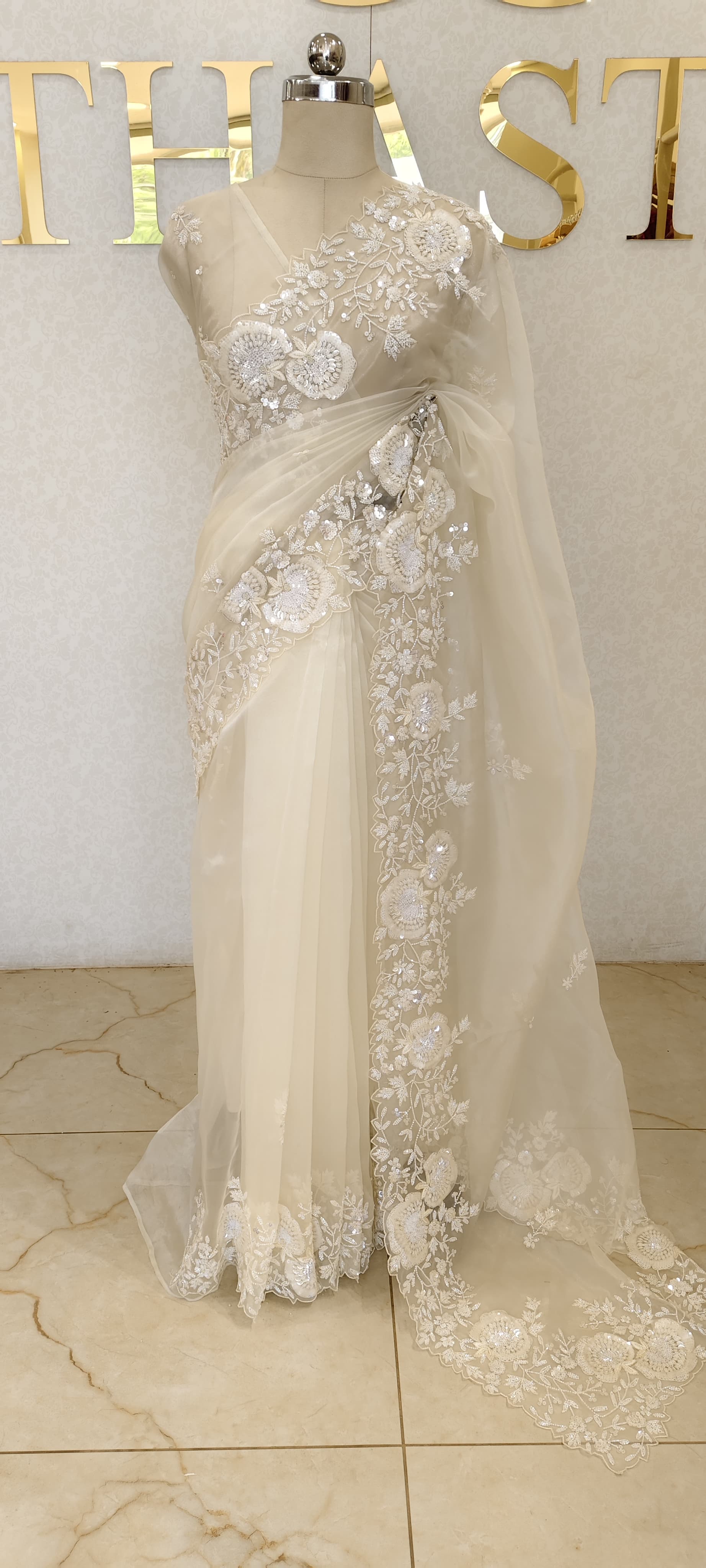 PURE ORGANZA SAREE