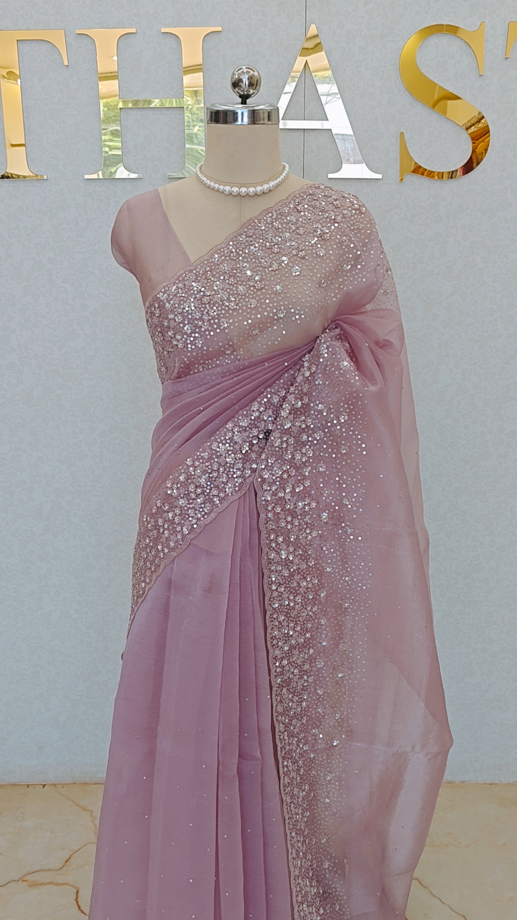 PURE CRUSH ORGANZA SAREE