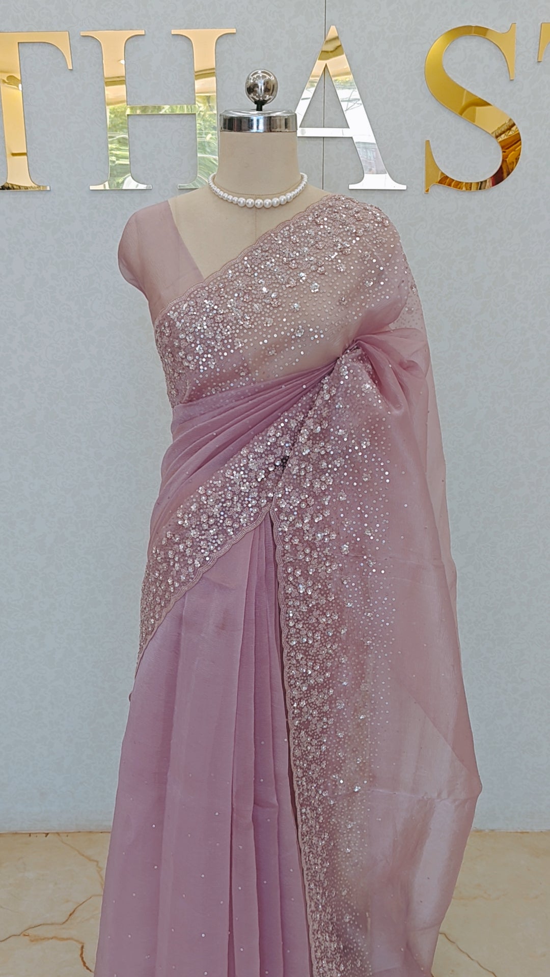 PURE CRUSH ORGANZA SAREE