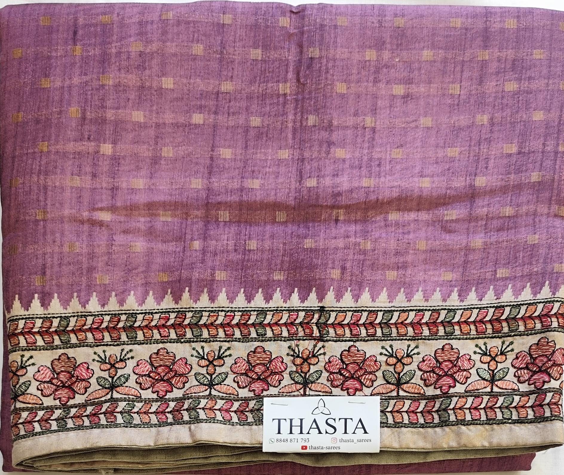 Semi tussar saree
