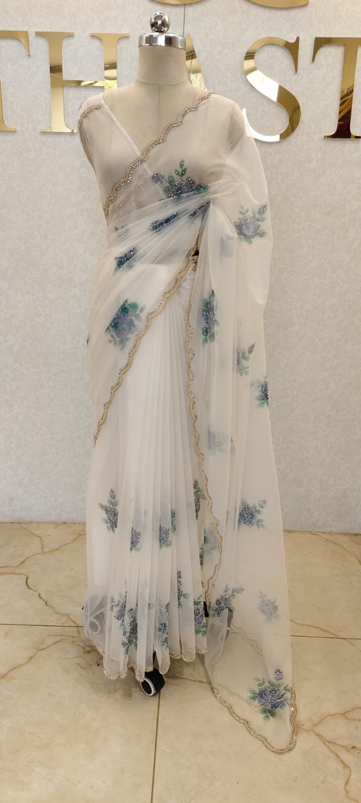 SEMI ORGANZA SAREE