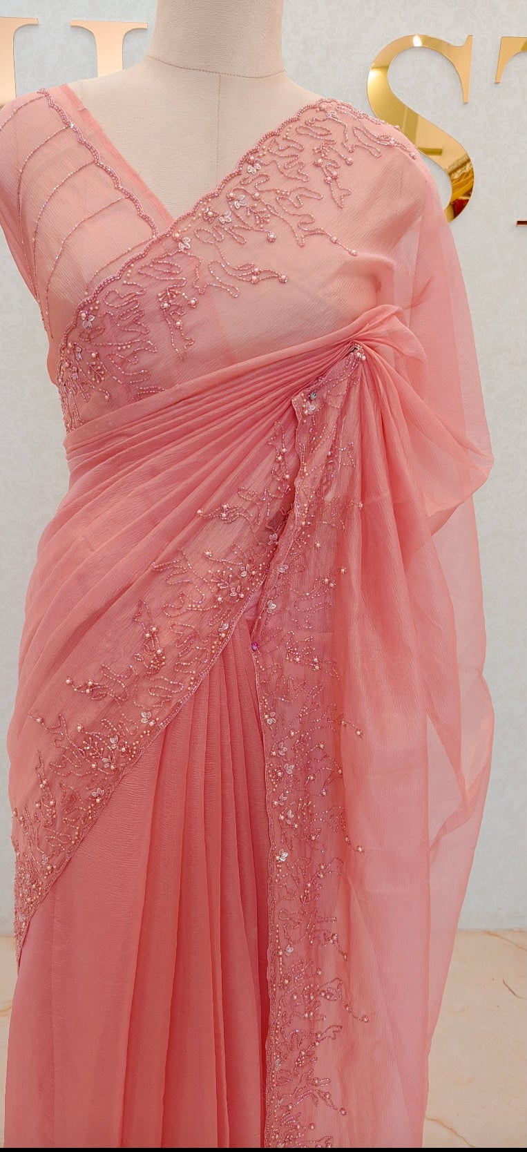CRUSH ORGANZA SAREE