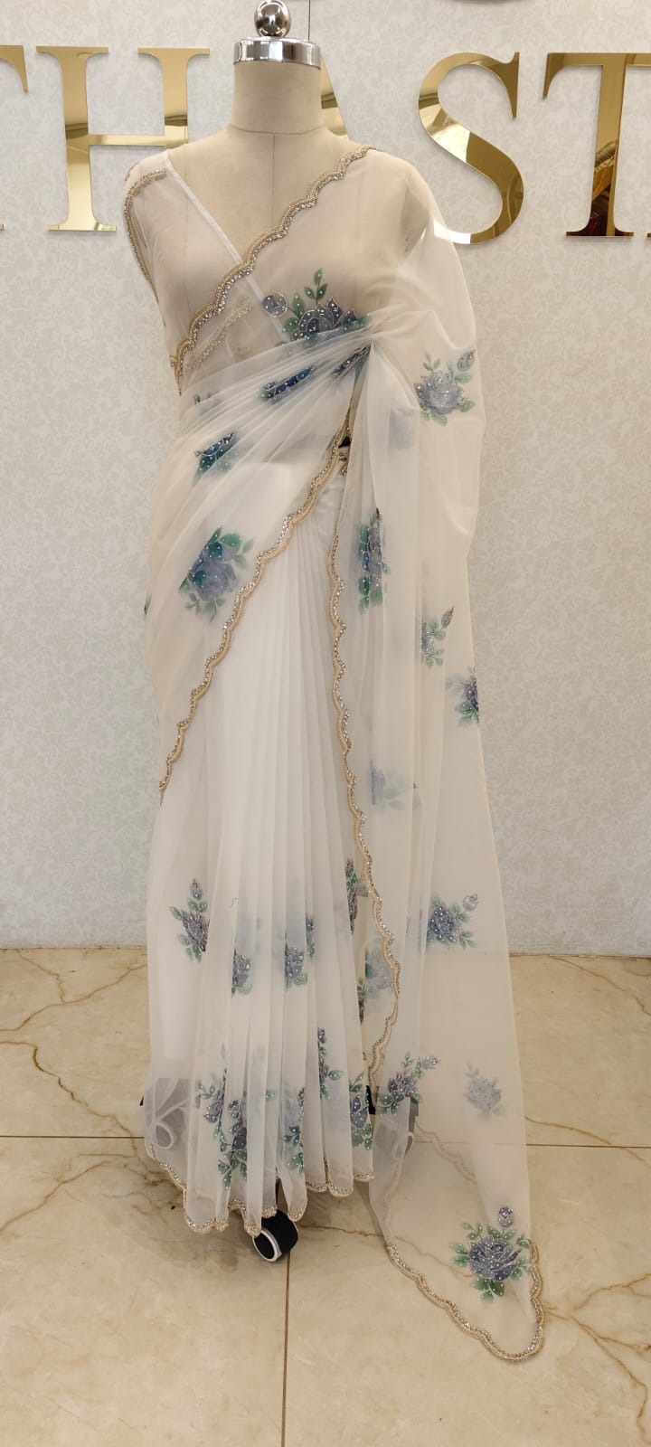 SEMI ORGANZA SAREE