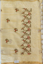Linen tissue saree