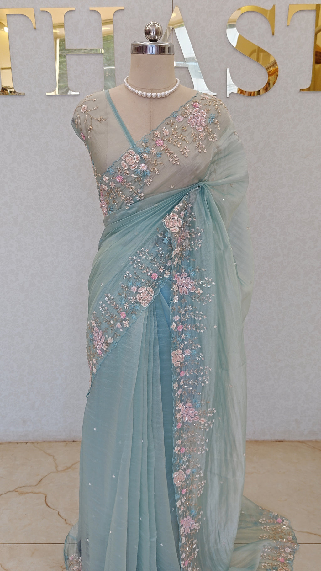 SOFT CRUSH ORGANZA SAREE