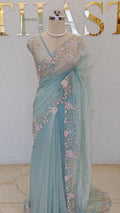 SOFT CRUSH ORGANZA SAREE