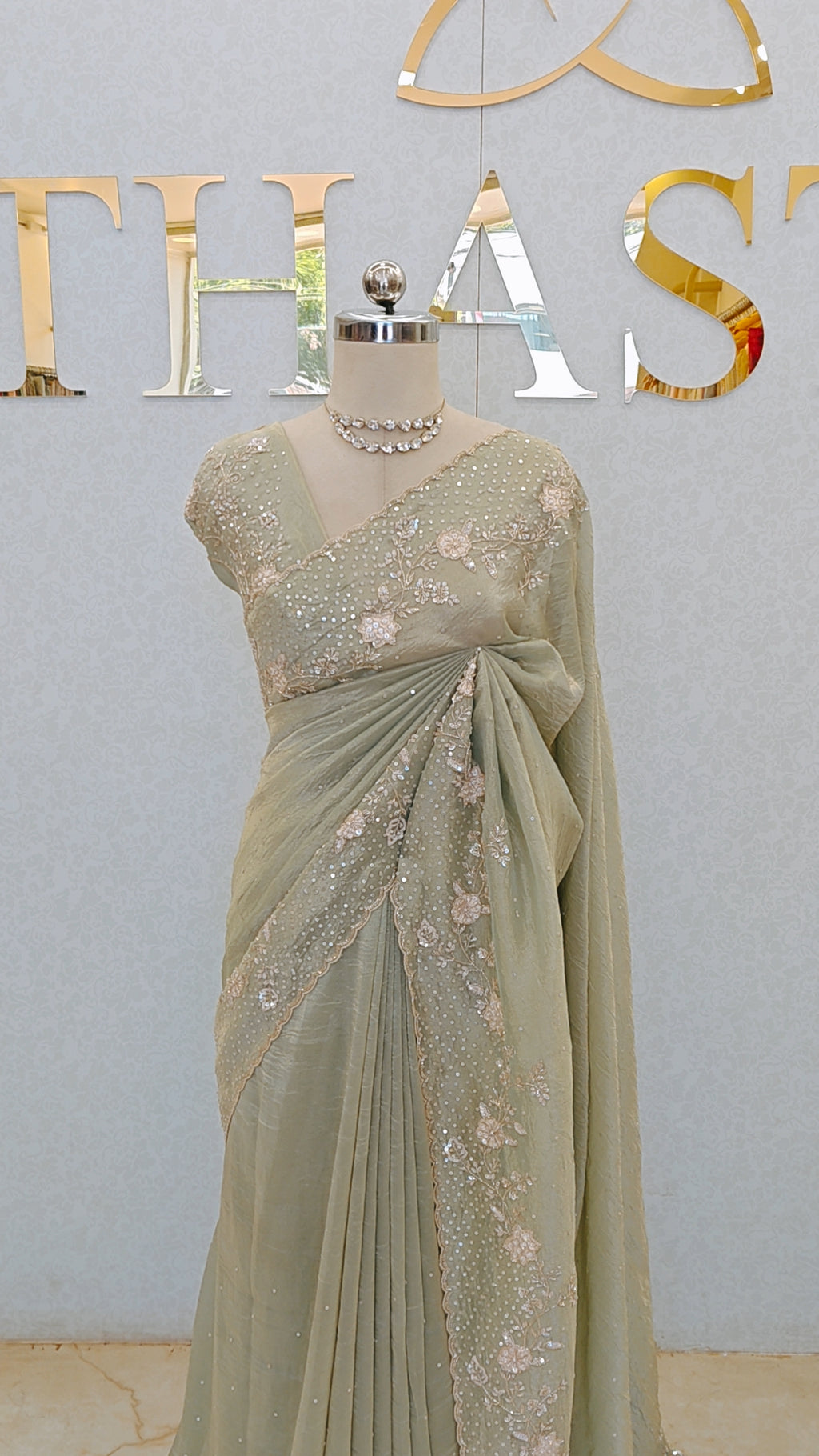 FLOWY TISSUE ORGANZA SAREE