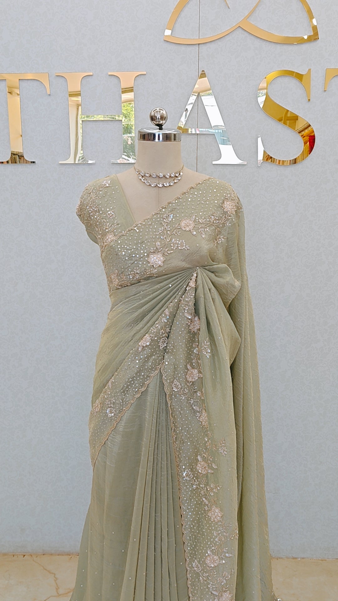 FLOWY TISSUE ORGANZA SAREE