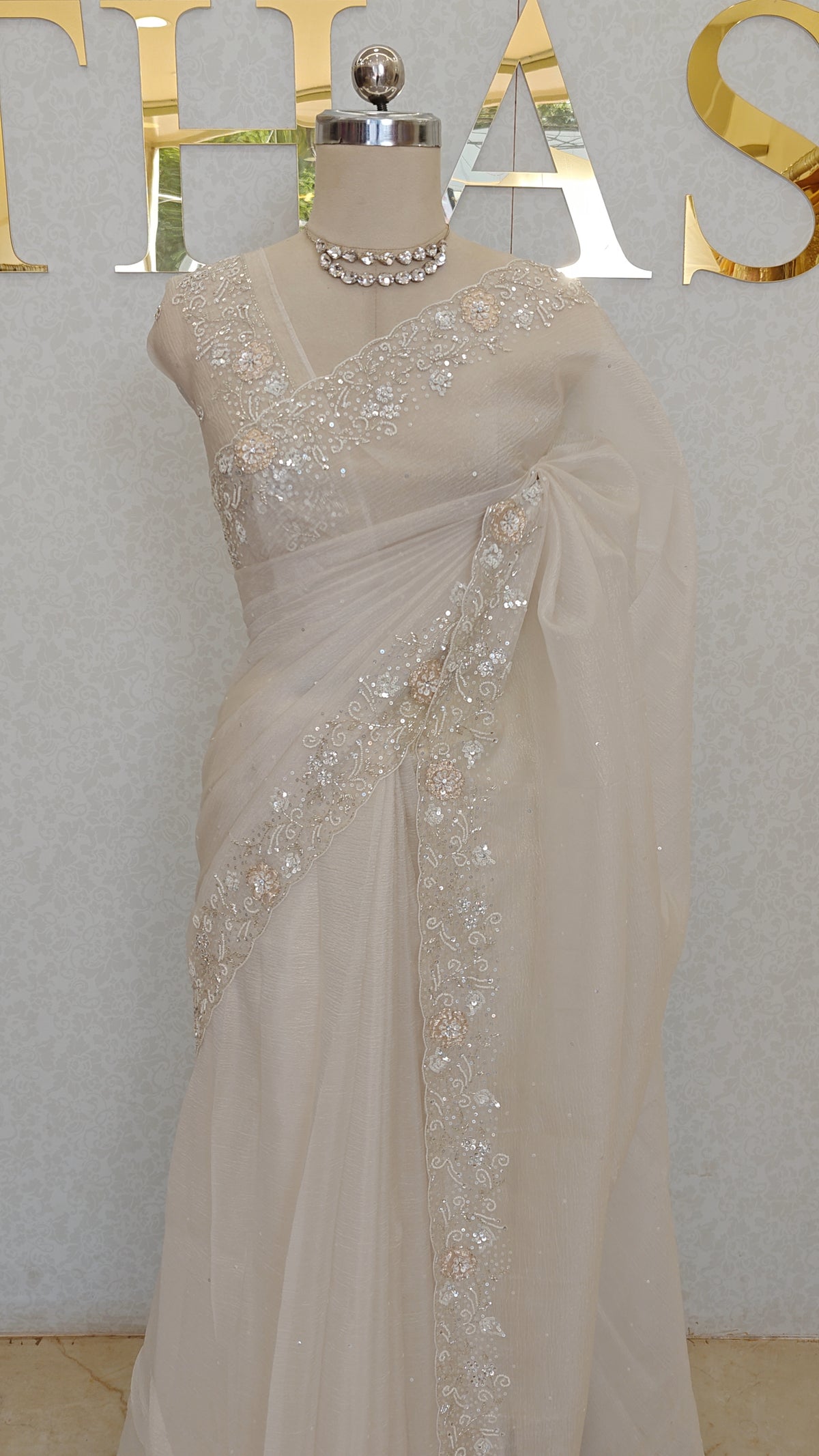 CRUSH ORGANZA SAREE