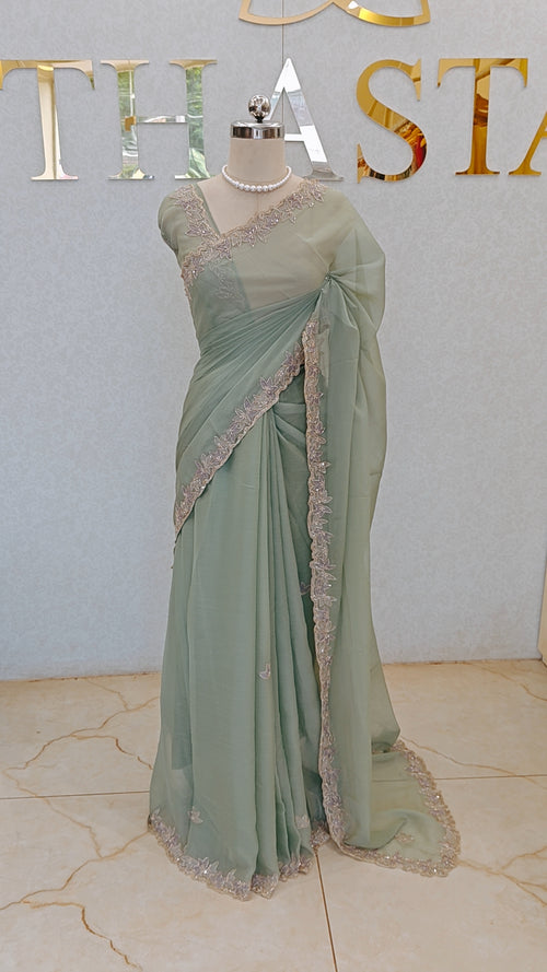 CRUSH ORGANZA SAREE