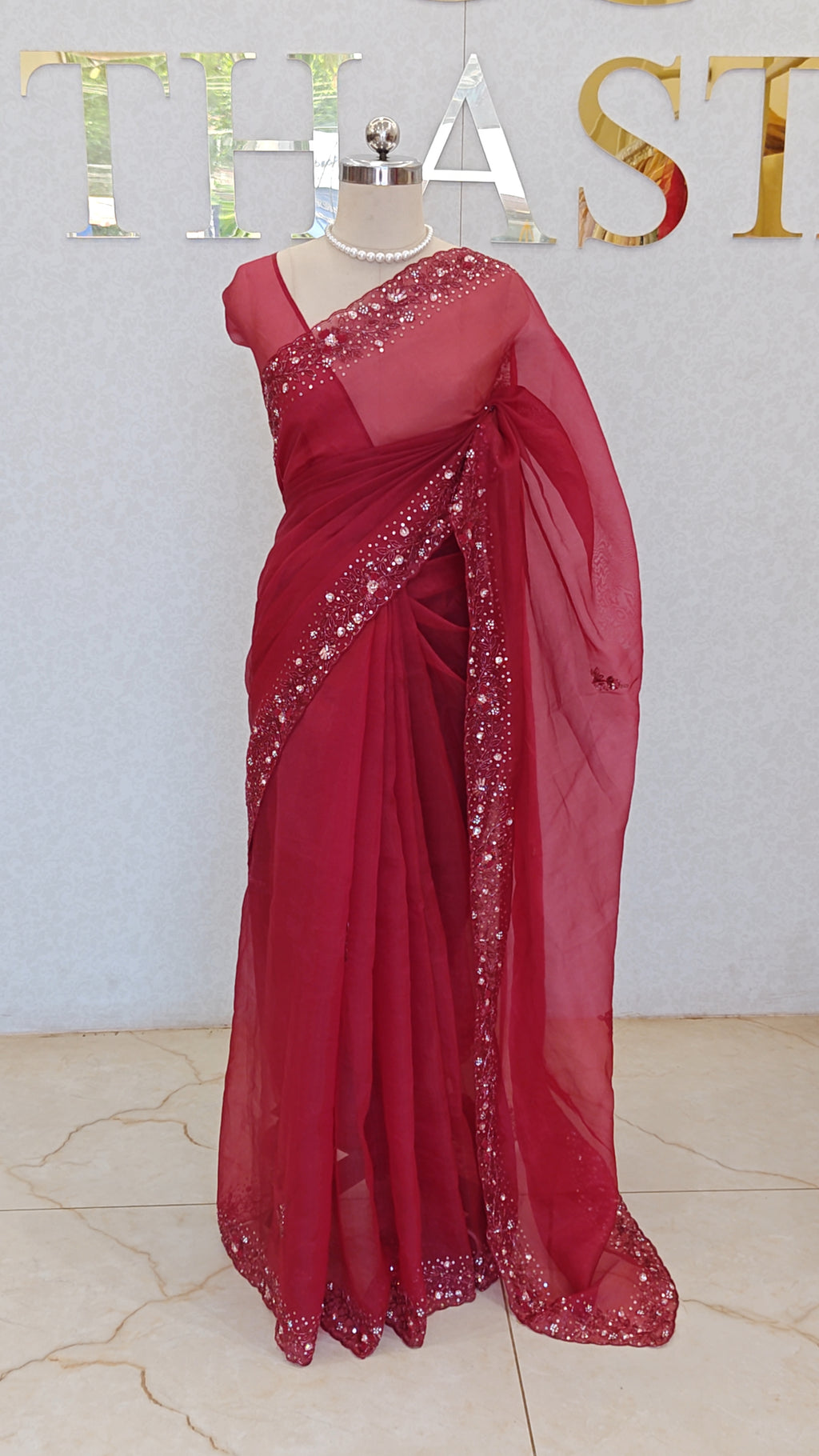 CRUSH ORGANZA SAREE