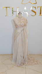 PURE FLOWY ORGANZA SAREE