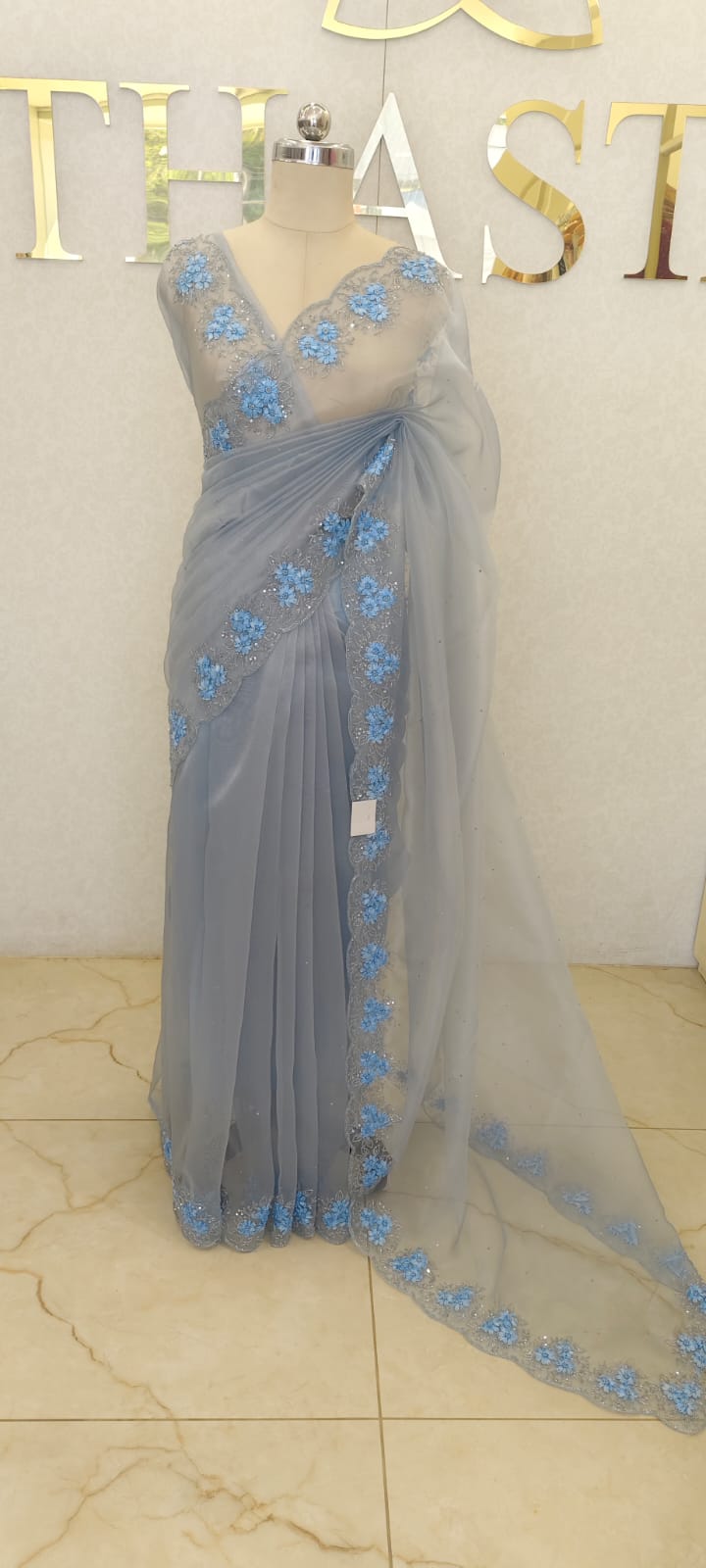 GLASS ORGANZA SAREE