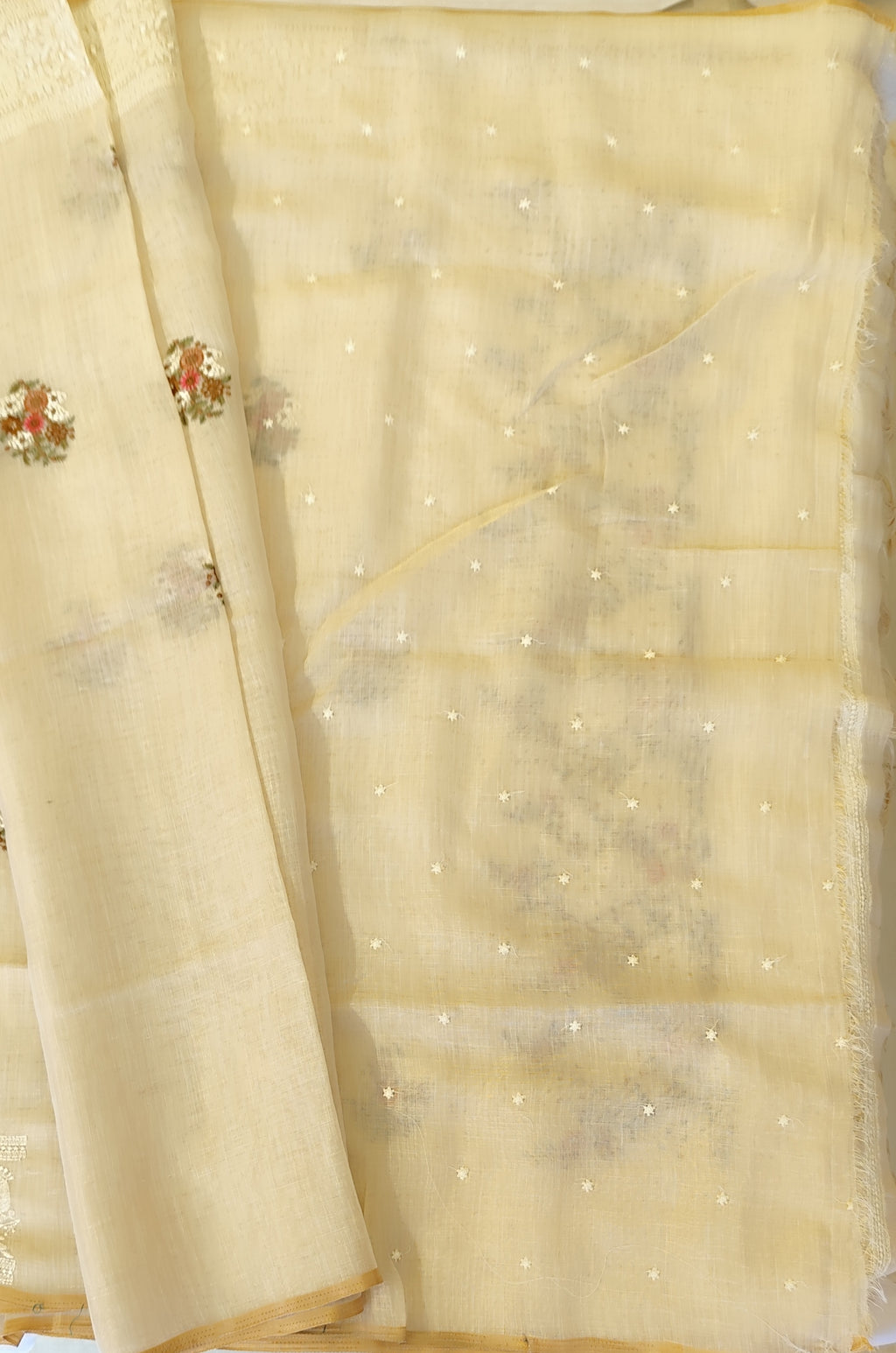 Linen tissue saree